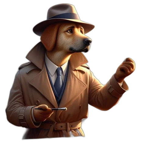 staff, jacket, hat, animal transparent PNG cut-out