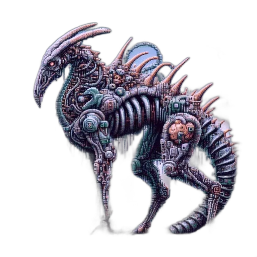 creature, dragon, animal, robot transparent PNG cut-out