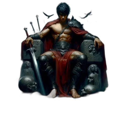 crown, sword, concept art, fantasy art transparent PNG cut-out