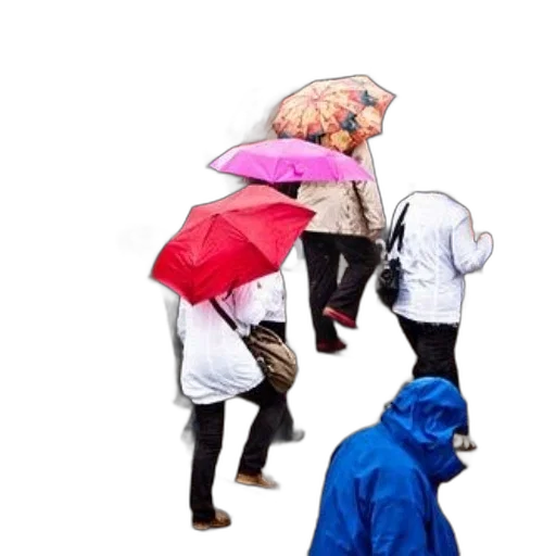 umbrella, jacket, hat, mask transparent PNG cut-out
