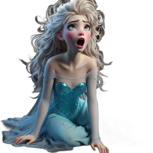 dress, face, 3d render, concept art transparent PNG cut-out