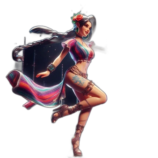 dress, staff, weapon, concept art transparent PNG cut-out