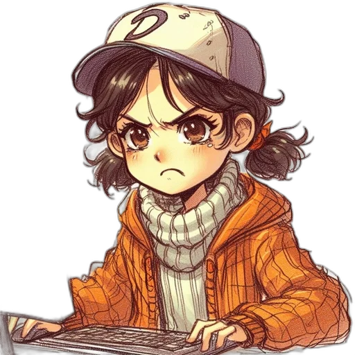 hat, jacket, anime, cartoon transparent PNG cut-out
