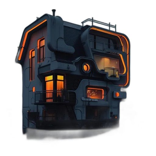 building, furniture, robot, concept art transparent PNG cut-out