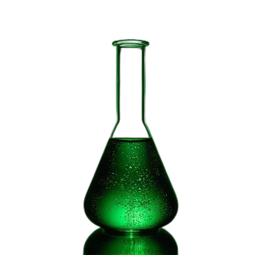 bottle, 3d render, green, picture transparent PNG cut-out