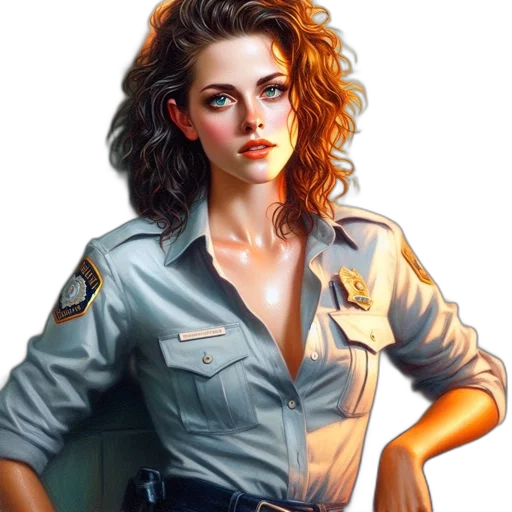 jacket, staff, face, photorealistic transparent PNG cut-out
