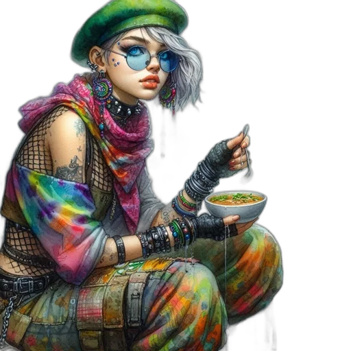 jacket, cyberpunk, fantasy art, concept art transparent PNG cut-out