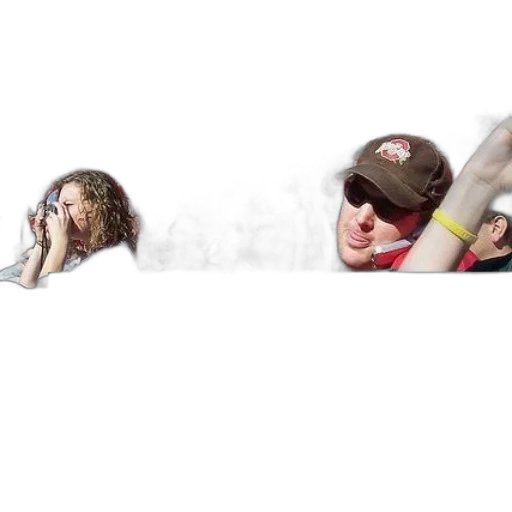 crowd, people, red, shirts transparent PNG cut-out