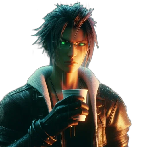jacket, concept art, cyberpunk, 3d render transparent PNG cut-out