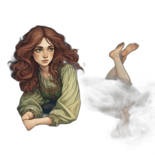 dress, fantasy art, concept art, watercolor transparent PNG cut-out