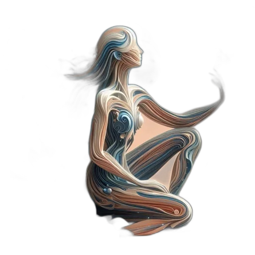 creature, dress, mask, hair transparent PNG cut-out