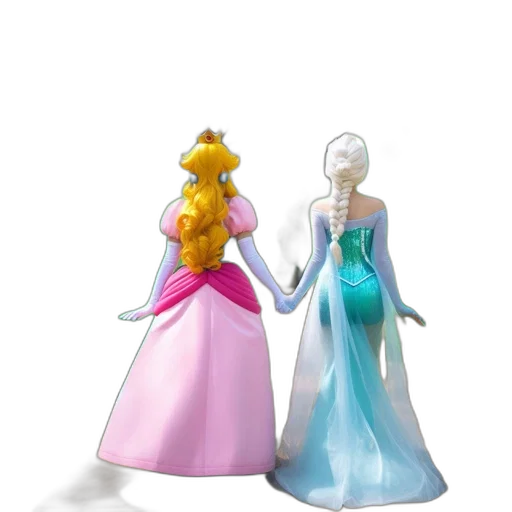 dress, crown, jewelry, 3d render transparent PNG cut-out
