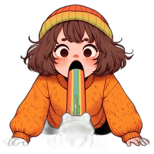 creature, food, staff, hat transparent PNG cut-out