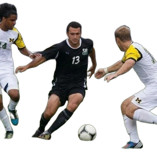 soccer, player, black, uniform transparent PNG cut-out