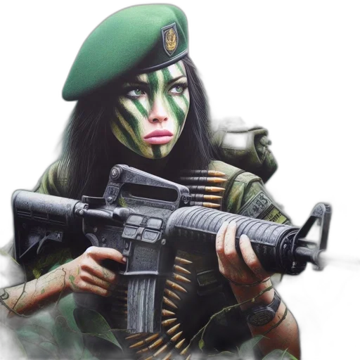 weapon, face, staff, photorealistic transparent PNG cut-out