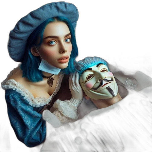 mask, face, robot, crown transparent PNG cut-out