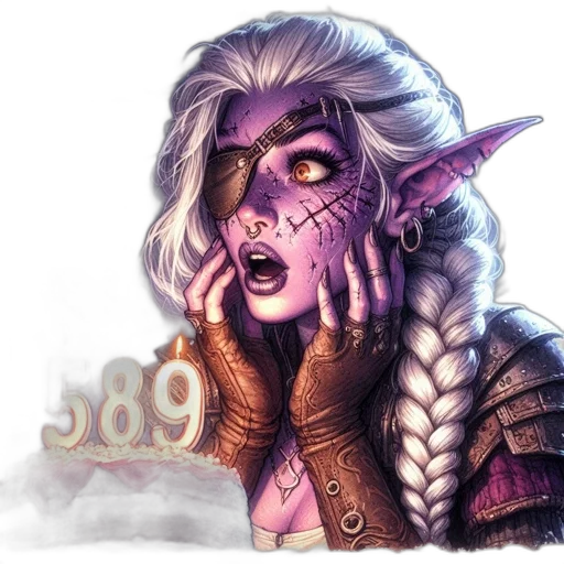 face, fantasy art, concept art, pixel art transparent PNG cut-out