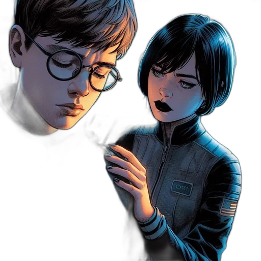 jacket, comic book art, concept art, watercolor transparent PNG cut-out