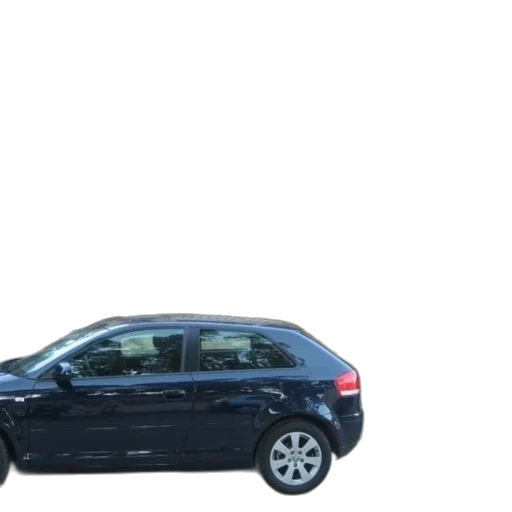 car, black, parked, front transparent PNG cut-out