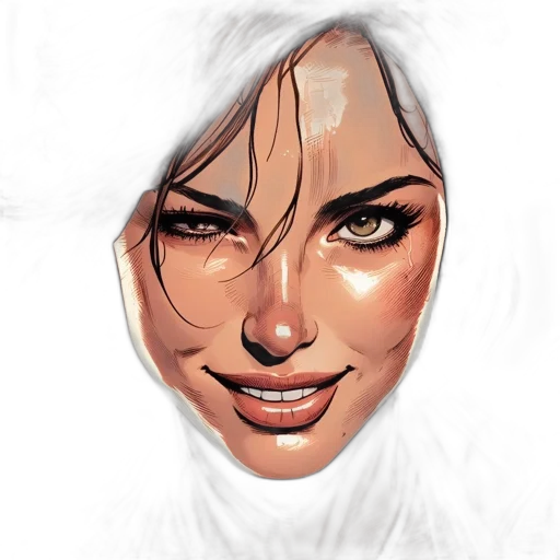 face, mask, comic book art, concept art transparent PNG cut-out