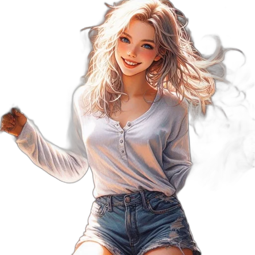 dress, face, hair, jacket transparent PNG cut-out