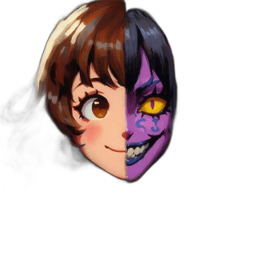 mask, face, creature, pixel art transparent PNG cut-out