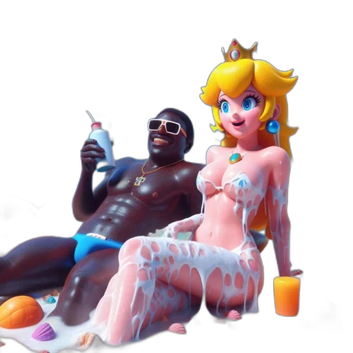 vaporwave, concept art, 3d render, pixel art transparent PNG cut-out