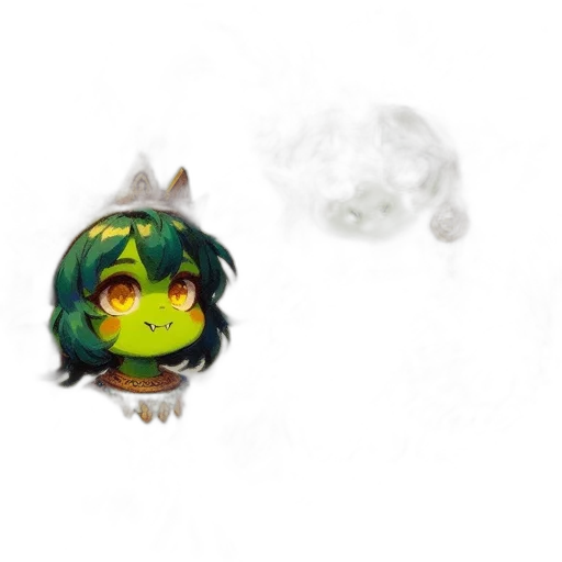 dragon, mask, creature, staff transparent PNG cut-out