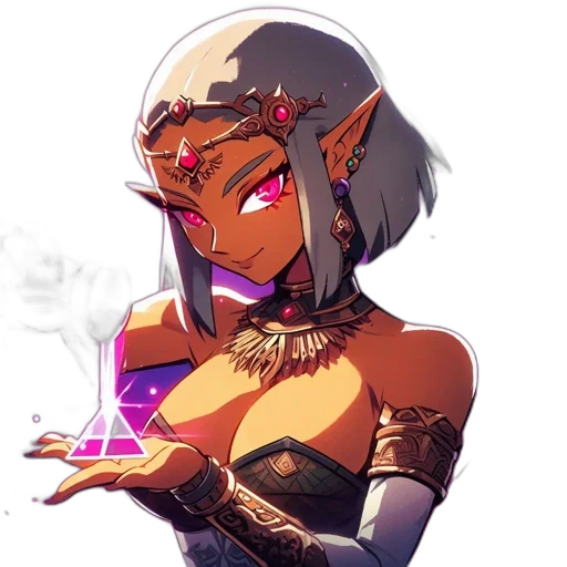 staff, jewelry, mask, fantasy art transparent PNG cut-out