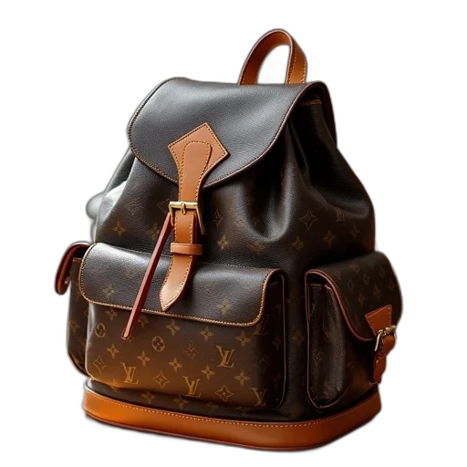 photorealistic, louis, vuitton, backpack transparent PNG cut-out
