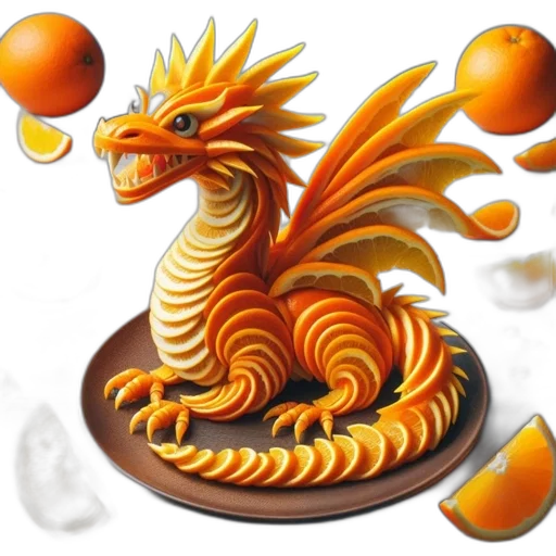 dragon, food, fantasy art, concept art transparent PNG cut-out