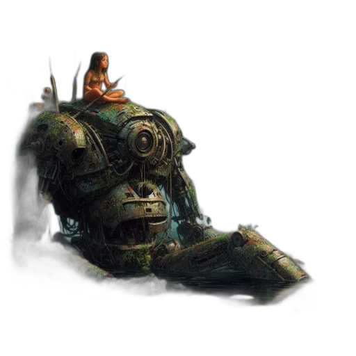 robot, weapon, creature, face transparent PNG cut-out