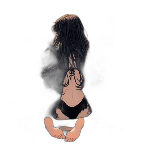 dress, hair, mask, face transparent PNG cut-out