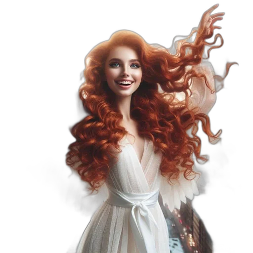 dress, hair, fantasy art, concept art transparent PNG cut-out
