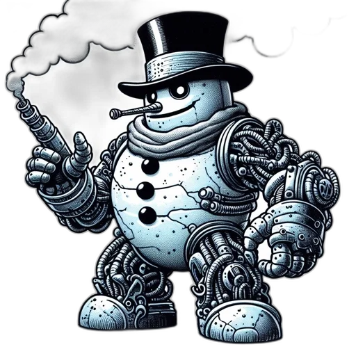 robot, concept art, comic book art, cartoon transparent PNG cut-out