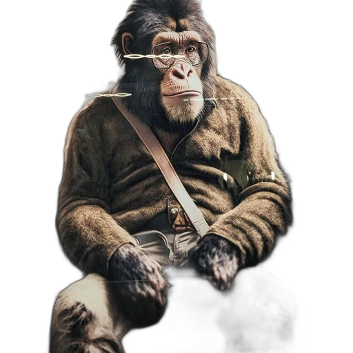 animal, jacket, creature, staff transparent PNG cut-out