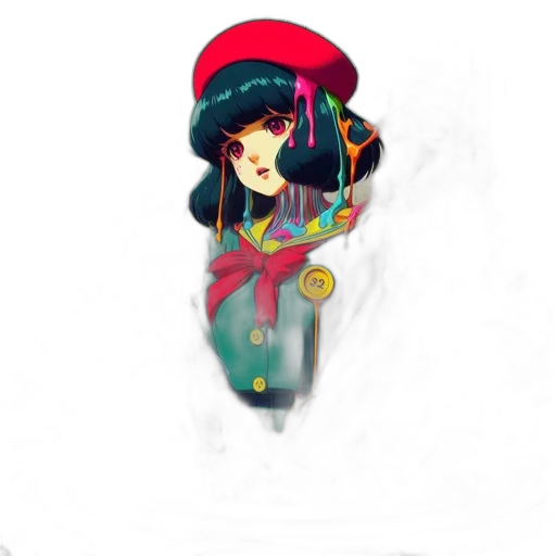 hat, umbrella, staff, flower transparent PNG cut-out