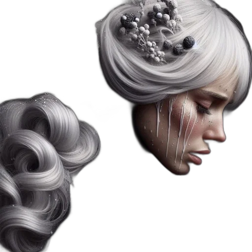 hair, crown, face, mask transparent PNG cut-out