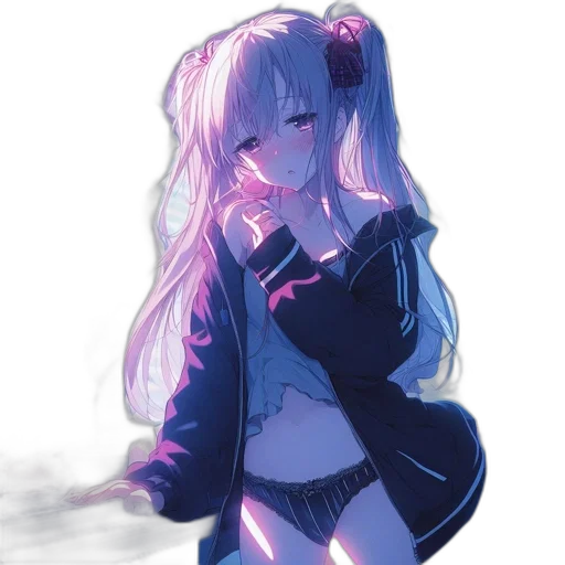 jacket, dress, creature, staff transparent PNG cut-out