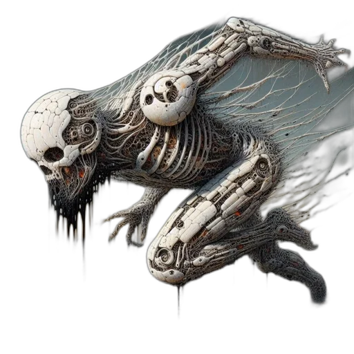 creature, dragon, robot, face transparent PNG cut-out