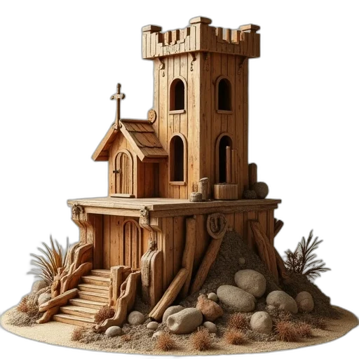 building, 3d render, concept art, fantasy art transparent PNG cut-out