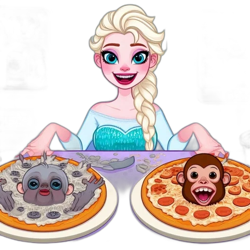 food, concept art, cartoon, 3d render transparent PNG cut-out