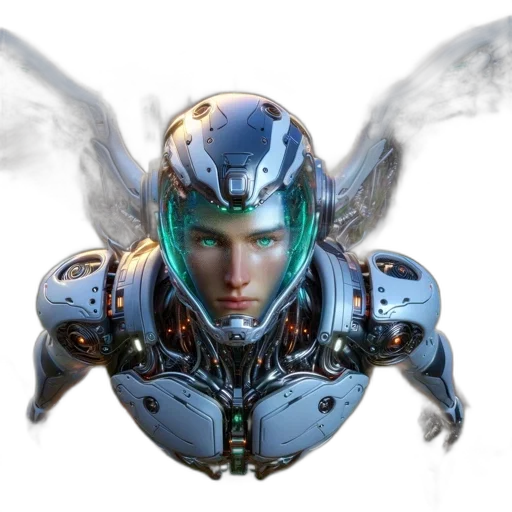 robot, dragon, face, weapon transparent PNG cut-out