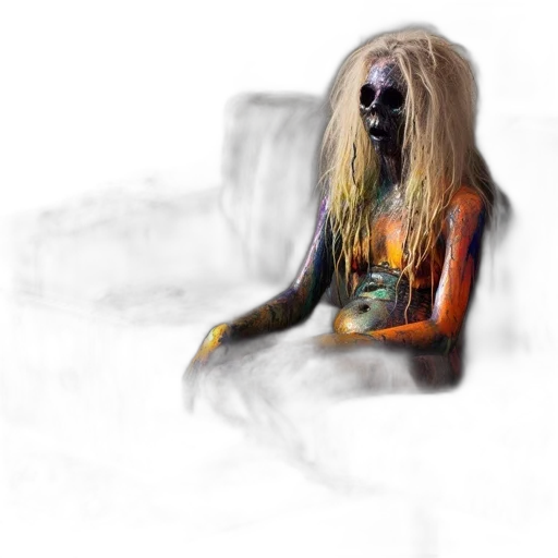 mask, creature, face, hair transparent PNG cut-out