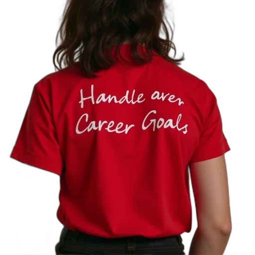 staff, woman, red, shirt transparent PNG cut-out