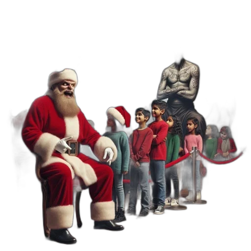 concept art, 3d render, holiday-decorated, room transparent PNG cut-out