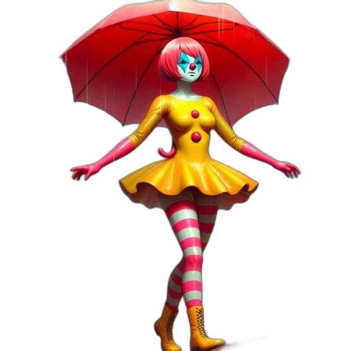 umbrella, dress, mask, robot transparent PNG cut-out