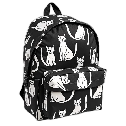 hat, vans, cat, backpack transparent PNG cut-out