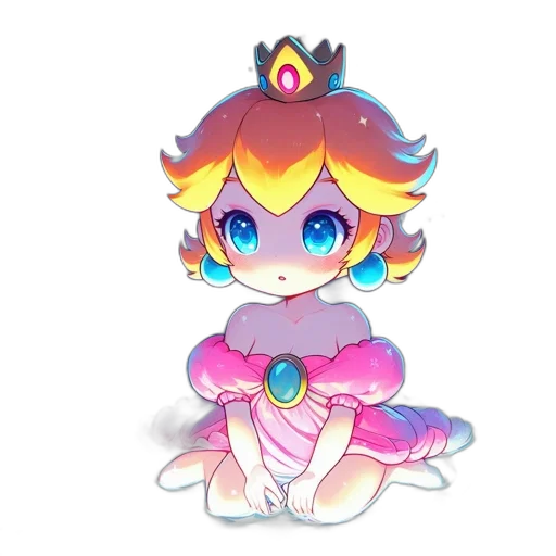 crown, dress, staff, creature transparent PNG cut-out