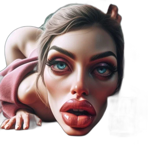face, creature, mask, photorealistic transparent PNG cut-out